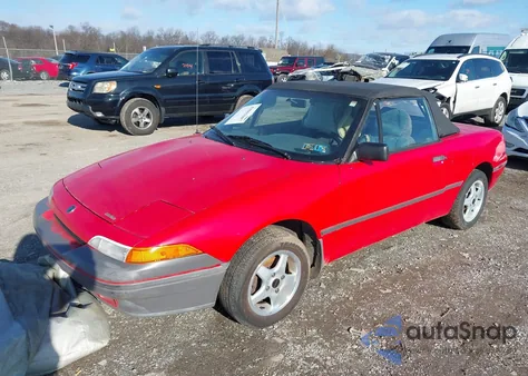 1991 Mercury Capri из США, поврежденный, VIN 6MPCT01Z1M8621040